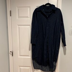 COS Dark Blue Midi Dress